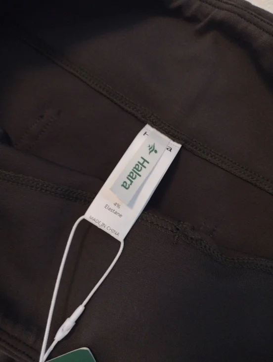 New Halara Athleisure Pants Women Med High Waist Back Pockets Bootcut Olive NWT - Picture 4 of 12